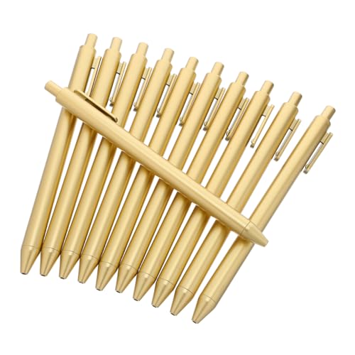 Operitacx 30 Stück Teiliges Push-button Kugelschreiber Gold Design mit Schwarzer Tinte Retraktabler Kunststoff Stift für Büro Business Unterschriften und Notizen Professionelles Schreibgerät Operitacx 30 Stück Teiliges Push-button Kugelschreiber Gold Design mit Schwarzer Tinte Retraktabler Kunststoff Stift für Büro Business Unterschriften und Notizen Professionelles Schreibgerät von Operitacx