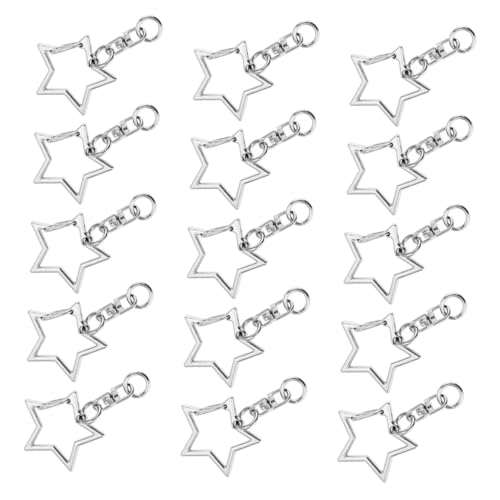 Operitacx 30 Stück Teiliges Sternförmiges Schlüsselanhänger Drehbarem Karabinerhaken und Offenem Sprung-ring Robuster Metall-schlüsselring für DIY Schmuck und Persönliche Accessoires Operitacx 30 Stück Teiliges Sternförmiges Schlüsselanhänger Drehbarem Karabinerhaken und Offenem Sprung-ring Robuster Metall-schlüsselring für DIY Schmuck und Persönliche Accessoires von Operitacx