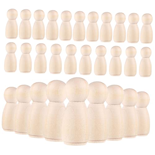 Operitacx 30 Stück Teiliges Unbemalte Holzfiguren Diy Bastelset für Natürliche Hölzerne Peg Puppen zum Bemalen Kreative Malvorlagen für Mädchen und Jungen Holzspielzeug Kunsthandwerk Operitacx 30 Stück Teiliges Unbemalte Holzfiguren Diy Bastelset für Natürliche Hölzerne Peg Puppen zum Bemalen Kreative Malvorlagen für Mädchen und Jungen Holzspielzeug Kunsthandwerk von Operitacx