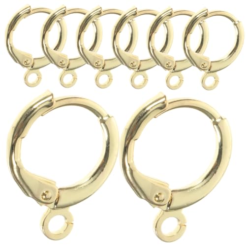 Operitacx 30 Stück Teiliges Vergoldete Ohrhaken für Ohrring Basteln Langlebige Metall Ohrschmuck Material für DIY Schmuckherstellung Einfache Geeignet für Individuelle Ohrringe von Operitacx