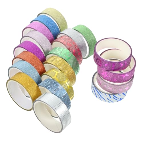Operitacx 30 Stück Teiliges Washi Tape Bunt Glitzerndes Diy Klebeband für Geschenkverpackung Notizbuch und Scrapbooking Reißbar aus Hochwertigem Washi Papier Vielseitig Einsetzbar Operitacx 30 Stück Teiliges Washi Tape Bunt Glitzerndes Diy Klebeband für Geschenkverpackung Notizbuch und Scrapbooking Reißbar aus Hochwertigem Washi Papier Vielseitig Einsetzbar von Operitacx