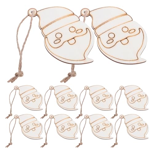 Operitacx 30 Stück Weihnachtsmann-ornamente aus Unbehandeltem Holz, zum Bemalen, zum Aufhängen, aus Holz für Weihnachtsbaum-basteldekorationen Operitacx 30 Stück Weihnachtsmann-ornamente aus Unbehandeltem Holz, zum Bemalen, zum Aufhängen, aus Holz für Weihnachtsbaum-basteldekorationen von Operitacx