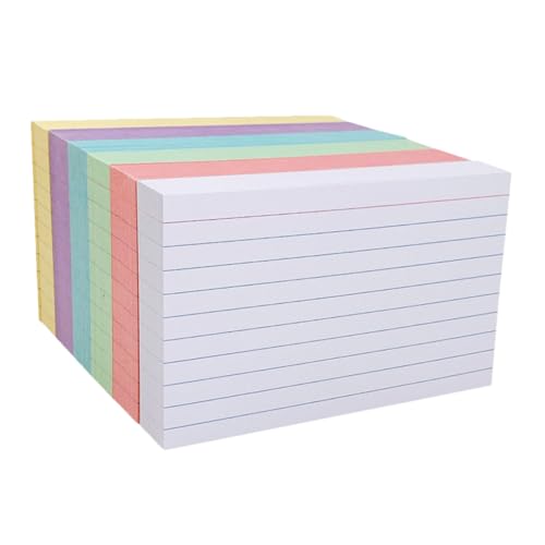 Operitacx 300 Stück Liniert Indexkarten Bunte Notizkarten für Büro Schule und Studium Blanko Karteikarten für Notizen Diy Projekte und Kreative Anwendungen Papier von Operitacx