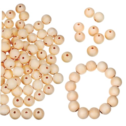 Operitacx 300 Stück Natürliche Holzperlen zum Basteln Unbehandelte Holzkugeln mit Einzigartiger Maserung für DIY Schmuck Makramee Armbänder Weihnachtsdeko Operitacx 300 Stück Natürliche Holzperlen zum Basteln Unbehandelte Holzkugeln mit Einzigartiger Maserung für DIY Schmuck Makramee Armbänder Weihnachtsdeko von Operitacx