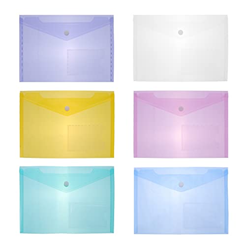 Operitacx 30Stücke Dokumentenorganisator Snap Button File Storage Bag Transparent mit Kartentasche für Bürobedarf und Aufbewahrung von Operitacx 30Stücke Dokumentenorganisator Snap Button File Storage Bag Transparent mit Kartentasche für Bürobedarf und Aufbewahrung von von Operitacx