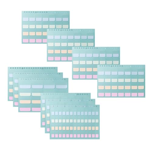 Operitacx 316 Stück Selbstklebende Haftnotizen Farbige Seitenmarker für Schule und Büro Beschreibbar Praktische Index Tabs für Dokumente Notizen und Bücher von Operitacx