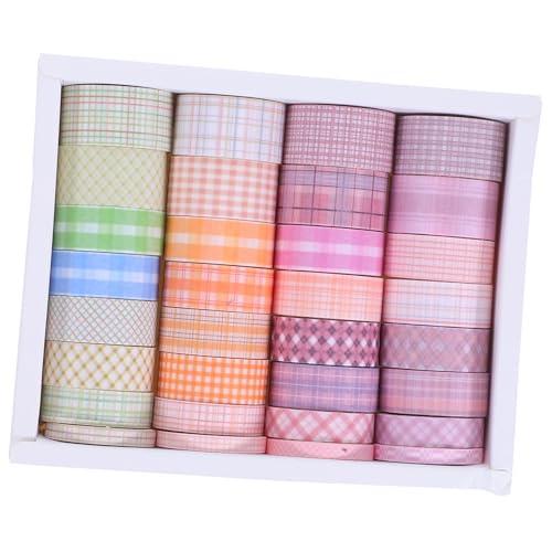 Operitacx 32 Rollen Washi Tape mit Rastermuster Masking Tape für Scrapbooking Journaling und DIY Bastelprojekte Dekoratives Klebeband für Planer Kunst und Geschenkverpackung Operitacx 32 Rollen Washi Tape mit Rastermuster Masking Tape für Scrapbooking Journaling und DIY Bastelprojekte Dekoratives Klebeband für Planer Kunst und Geschenkverpackung von Operitacx