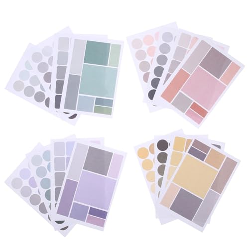 Operitacx 32 Stück Selbstklebende Farbige Etiketten Aufkleber Runde und Quadratische DIY Sticker für Notizen Scrapbooking und Bürobedarf Operitacx 32 Stück Selbstklebende Farbige Etiketten Aufkleber Runde und Quadratische DIY Sticker für Notizen Scrapbooking und Bürobedarf von Operitacx