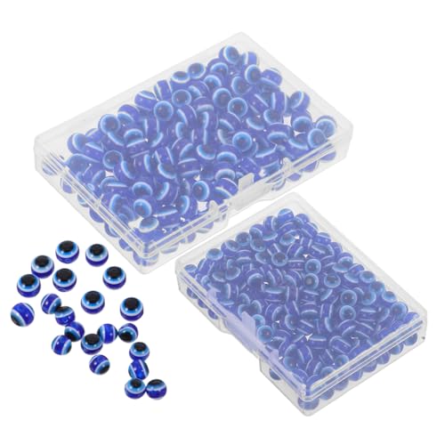 Operitacx 350 Stück Evil Eye Perlen Handgemachte Runde Blaue Augenperlen Diy Spacer für Armbänder Bastelkit für Schmuckherstellung und Operitacx 350 Stück Evil Eye Perlen Handgemachte Runde Blaue Augenperlen Diy Spacer für Armbänder Bastelkit für Schmuckherstellung und von Operitacx