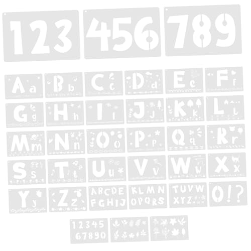 Operitacx 36 Stück Teiliges Buchstaben Zahlenschablonen Pet kunststoff Wiederverwendbare Malvorlagen für DIY bastelprojekte Glatte Robuste Alphabet schablonen für Personalisierte Gestaltung Operitacx 36 Stück Teiliges Buchstaben Zahlenschablonen Pet kunststoff Wiederverwendbare Malvorlagen für DIY bastelprojekte Glatte Robuste Alphabet schablonen für Personalisierte Gestaltung von Operitacx