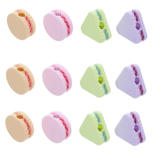 Operitacx 36 Stück Teiliges Mini Kawaii Cookie Anspitzer für Handlicher Bleistiftspitzer für Schule Praktisch Tragbar Präzises Anspitzen Zubehör für Schulranzen und Aufgaben von Operitacx