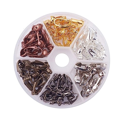 Operitacx 36 Stück Teiliges Ohrclip aus Bronze in Verschiedenen Farben Langlebige Ohrring Converter für Durchbohrte Ohren DIY Schmuckzubehör Aufbewahrungsbox zum Selbermachen von Ohrschmuck Operitacx 36 Stück Teiliges Ohrclip aus Bronze in Verschiedenen Farben Langlebige Ohrring Converter für Durchbohrte Ohren DIY Schmuckzubehör Aufbewahrungsbox zum Selbermachen von Ohrschmuck von Operitacx