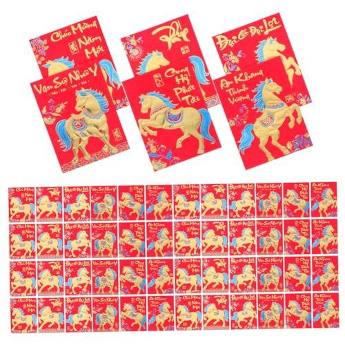Operitacx 360 Stück Jahr Des Pferdes Rote Umschläge Goldfolienprägung Traditionelle Vietnamesische Lunar Year Geldumschläge Für Frühjahrsfest Hochzeit Party Glücksbringer Operitacx 360 Stück Jahr Des Pferdes Rote Umschläge Goldfolienprägung Traditionelle Vietnamesische Lunar Year Geldumschläge Für Frühjahrsfest Hochzeit Party Glücksbringer von Operitacx