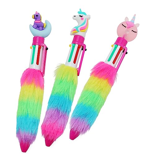 Operitacx 3Stücke Einhorn Plüschkugelschreiber Farbenfrohe Dekorative Kugelschreiber für für Kreative Bastelprojekte und Schulbedarf Operitacx 3Stücke Einhorn Plüschkugelschreiber Farbenfrohe Dekorative Kugelschreiber für für Kreative Bastelprojekte und Schulbedarf von Operitacx
