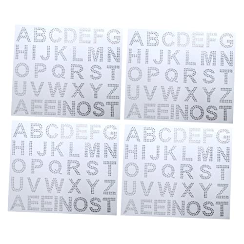 Operitacx 4 Blätter Buchstaben Aufkleber mit Glitzer Strass Buchstaben für DIY Bastelprojekte Selbstklebend Dekorieren von Taschen Kleidung und Operitacx 4 Blätter Buchstaben Aufkleber mit Glitzer Strass Buchstaben für DIY Bastelprojekte Selbstklebend Dekorieren von Taschen Kleidung und von Operitacx