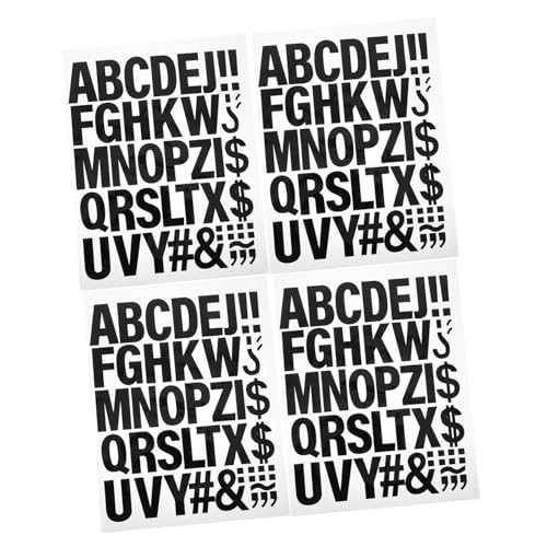 Operitacx 4 Blätter Teilige Bügelbuchstaben für Textilien Langlebige Vinyl Buchstabenaufkleber Hitzebeständige Iron Transfersticker für DIY Kleidung Taschen Hüte Vielseitige Alphabet Patches von Operitacx
