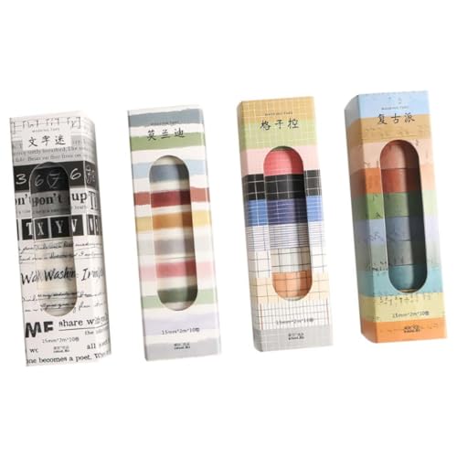 Operitacx 4 Boxen Washi Tape Klebeband mit Verschiedenen Mustern Selbstklebendes DIY Masking Tape für Scrapbooking Planer Handbuch Partydekoration pro Box Praktische Kombination Operitacx 4 Boxen Washi Tape Klebeband mit Verschiedenen Mustern Selbstklebendes DIY Masking Tape für Scrapbooking Planer Handbuch Partydekoration pro Box Praktische Kombination von Operitacx