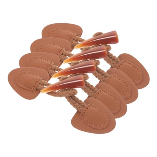 Operitacx 4 Paare Knebelknöpfe aus Resin für Mäntel und Jacken Vintage Stil Robustes Material zum Annähen an Strickjacken Overcoats und Windbreaker DIY Kleidungszubehör von Operitacx