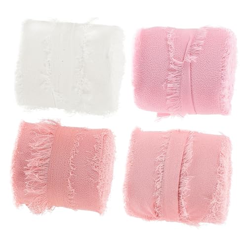 Operitacx 4 Rollen DIY Dekoband in Pastellfarben Handgerissenes Knitterfreies Chiffonband pro Rolle Vielseitiges und Hochzeitsschleifenband für Brautstrauß Party und Bastelbedarf Operitacx 4 Rollen DIY Dekoband in Pastellfarben Handgerissenes Knitterfreies Chiffonband pro Rolle Vielseitiges und Hochzeitsschleifenband für Brautstrauß Party und Bastelbedarf von Operitacx