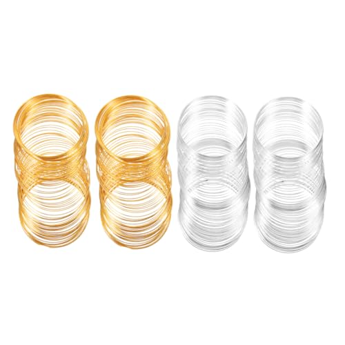 Operitacx 4 Rollen Flexibles Schmuckdraht für DIY Armbänder und Ohrringe Hautfreundlicher Draht für Schmuckherstellung Gold Silber Operitacx 4 Rollen Flexibles Schmuckdraht für DIY Armbänder und Ohrringe Hautfreundlicher Draht für Schmuckherstellung Gold Silber von Operitacx