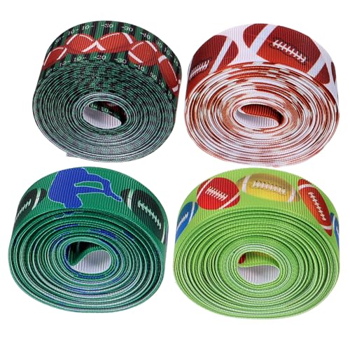 Operitacx 4 Rollen Fußball Muster Geschenkband Robustes Dekoratives Stoffband für Diy Bastelprojekte und Partydekoration Yards pro Rolle Operitacx 4 Rollen Fußball Muster Geschenkband Robustes Dekoratives Stoffband für Diy Bastelprojekte und Partydekoration Yards pro Rolle von Operitacx