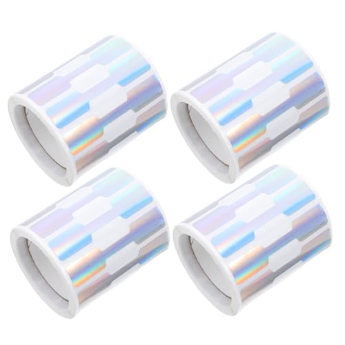 Operitacx 4 Rollen Selbstklebende Schmuckpreisschilder aus Kraftpapier Feuchtigkeitsbeständig Blanko Etiketten für Halsketten Armbänder Ringe Einfache Anwendung für Ladenorganisation und von Operitacx