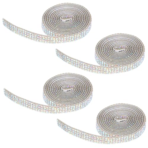 Operitacx 4 Rollen Selbstklebendes Strassband Reihen Breit pro Rolle Schillerndes Dekoband für Geschenkverpackung Kleidung Schmuckherstellung und DIY Bastelprojekte Operitacx 4 Rollen Selbstklebendes Strassband Reihen Breit pro Rolle Schillerndes Dekoband für Geschenkverpackung Kleidung Schmuckherstellung und DIY Bastelprojekte von Operitacx