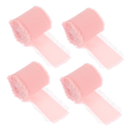 Operitacx 4 Rollen Von Hand zerrissenes Band mit rohen Kanten trimmt Seidenband basteln dünn Party Stoff hochzeitsdekoration wedding decoration dekoratives Band Geschenkbänder Polyester Rosa Operitacx 4 Rollen Von Hand zerrissenes Band mit rohen Kanten trimmt Seidenband basteln dünn Party Stoff hochzeitsdekoration wedding decoration dekoratives Band Geschenkbänder Polyester Rosa von Operitacx