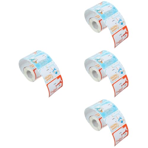 Operitacx 4 Rollen Weihnachtliche Etikettenaufkleber Selbstklebende Verpackungsaufkleber für Dekoration für Bastelprojekte Backwaren Festlichkeiten Operitacx 4 Rollen Weihnachtliche Etikettenaufkleber Selbstklebende Verpackungsaufkleber für Dekoration für Bastelprojekte Backwaren Festlichkeiten von Operitacx