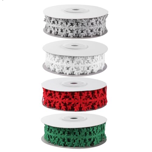 Operitacx 4 Rollen Weihnachtsband Langlebiges Stoffband Rot Grün Weiß Prägendes Geschenkband für DIY Basteln Weihnachtsdeko Geschenkverpackung Festliche Schleifen und Handarbeiten Operitacx 4 Rollen Weihnachtsband Langlebiges Stoffband Rot Grün Weiß Prägendes Geschenkband für DIY Basteln Weihnachtsdeko Geschenkverpackung Festliche Schleifen und Handarbeiten von Operitacx