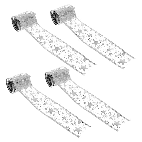 Operitacx 4 Rollen Weihnachtsband Ornamente Boxen Dekorationen Weihnachtsgirlanden Geschenkverpackungsbänder Partybänder Geschenkband Geschenkverpackungsstreifen Weihnachten DIY Operitacx 4 Rollen Weihnachtsband Ornamente Boxen Dekorationen Weihnachtsgirlanden Geschenkverpackungsbänder Partybänder Geschenkband Geschenkverpackungsstreifen Weihnachten DIY von Operitacx