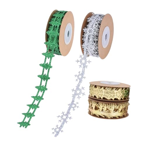 Operitacx 4 Rollen Weihnachtsdekorationsband aus Strapazierfähigem Organza mit Schneeflocken Rentiermotiv Vielseitiges Geschenkband für DIY Weihnachtskränze Schleifen und Baumdekorationen Operitacx 4 Rollen Weihnachtsdekorationsband aus Strapazierfähigem Organza mit Schneeflocken Rentiermotiv Vielseitiges Geschenkband für DIY Weihnachtskränze Schleifen und Baumdekorationen von Operitacx