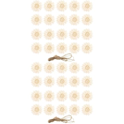 Operitacx 4 Sätze Holzblumen Ausschnitten zum Bemalen Diy Holzblumen für Handwerk und Dekoration Sonnenblumen Holzscheiben für Kreative Projekte und Anlässe von Operitacx