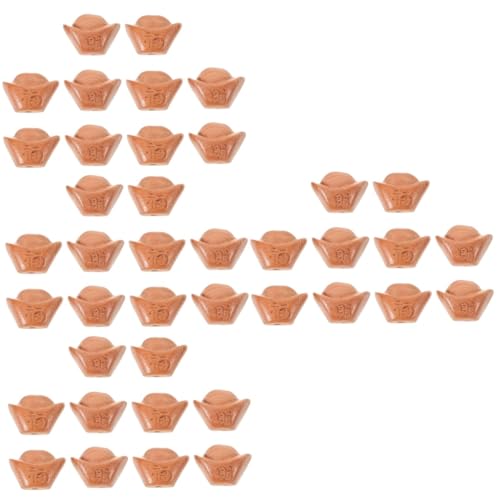 Operitacx 4 Sätze Holzperlen Ingot Form Diy Schmuckherstellung Spacer Beads Für Armbänder Leicht Und Vielseitig Für Kreative Bastelprojekte 10 Stück * 4 von Operitacx