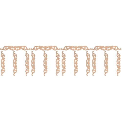 Operitacx 4 Sätze Holzschnitzerei Applikationen Dekorative Holzornamente Für Möbel Und Türen Unlackierte Holzverzierungen Für Eleganten 4 Stück * 4 Operitacx 4 Sätze Holzschnitzerei Applikationen Dekorative Holzornamente Für Möbel Und Türen Unlackierte Holzverzierungen Für Eleganten 4 Stück * 4 von Operitacx