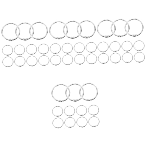Operitacx 4 Sätze Metall Binder Ringe Loseblatt Ringe Für Notizbuch Karteikarten Und Diy Handwerk Praktische Und Tragbare Buchbinderinge Für Kalender Und Anleitungen 20 Stück * 4 von Operitacx
