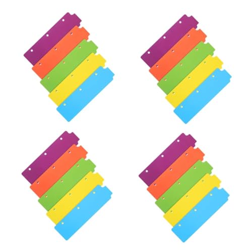 Operitacx 4 Sätze Teiliges Ringbuch Trennblätter Aus Abs Material Farbige Seitenmarkierungen Für Notizbücher Organisieren Von Dokumenten Und Informationen in Berichten Und 5 Stücke * 4 Operitacx 4 Sätze Teiliges Ringbuch Trennblätter Aus Abs Material Farbige Seitenmarkierungen Für Notizbücher Organisieren Von Dokumenten Und Informationen in Berichten Und 5 Stücke * 4 von Operitacx