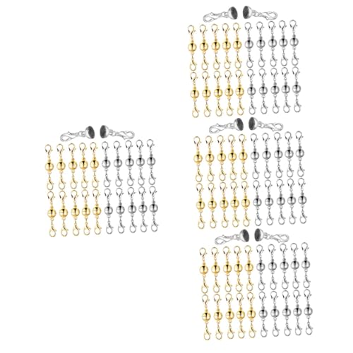 Operitacx 4 Sätze Verbindungsschnalle Herstellung Magnet Schließe Schließungen Clips Groß Verlängerung Für Armband Schmuckwerkzeuge Schmuckzubehör Karabinerverschlüsse Kupfer 20 Stück * 4 von Operitacx