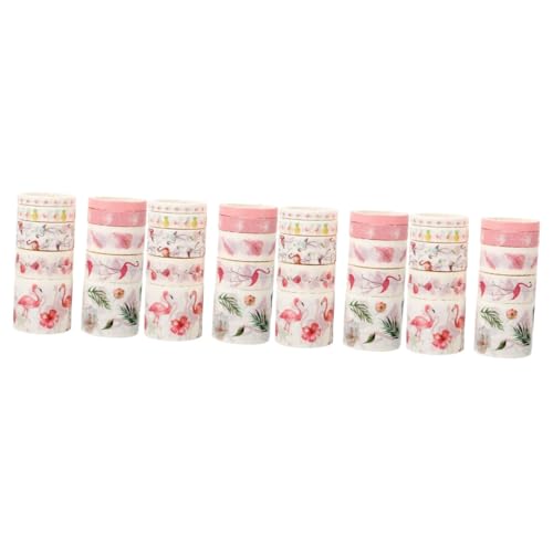 Operitacx 4 Sätze Vintage Washi Tape Flamingo Ästhetisches Klebeband Für Scrapbooking Und Diy Projekte Dekoratives Abdeckband Für Kreative Bastelarbeiten 10 Rollen * 4 von Operitacx