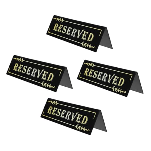Operitacx 4 Stück Acryl Tischschild Teilig Stabiles Zelt Design Vielseitig Einsetzbar als Reservierungsschild Menükartenhalter für Restaurant Hotel Transparent von Operitacx