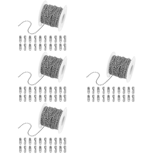 Operitacx 4 Stück Bead Chain Diy Schmuck Zubehör Metallkette für Armbänder und mit Verbindern für Schmuckherstellung und Reparatur Elegantes Design Operitacx 4 Stück Bead Chain Diy Schmuck Zubehör Metallkette für Armbänder und mit Verbindern für Schmuckherstellung und Reparatur Elegantes Design von Operitacx