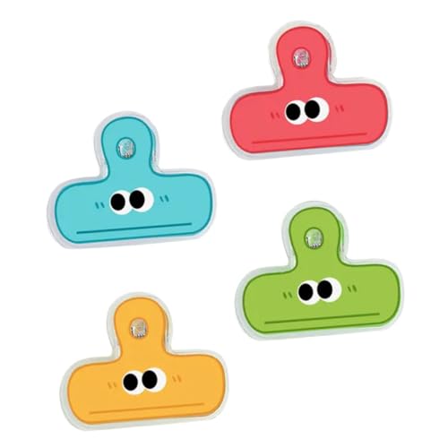 Operitacx 4 Stück Elliot-ordner Spanbeutel-clips Süße Chip-clips Kleine Chipclips Papierstifte Bunte Papierklammern Büroklammern Basteln Clips Für Snackbeutel Mehrfarbige Dateiclips Metall von Operitacx