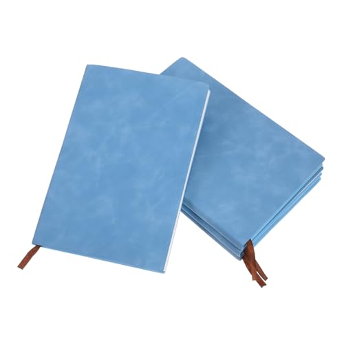Operitacx 4 Stück Notizbuch mit Linierten Dickes für Müheloses Schreiben für Schule Studium und Kreative Notizen in Attraktiver Lake Blue Farbe von Operitacx