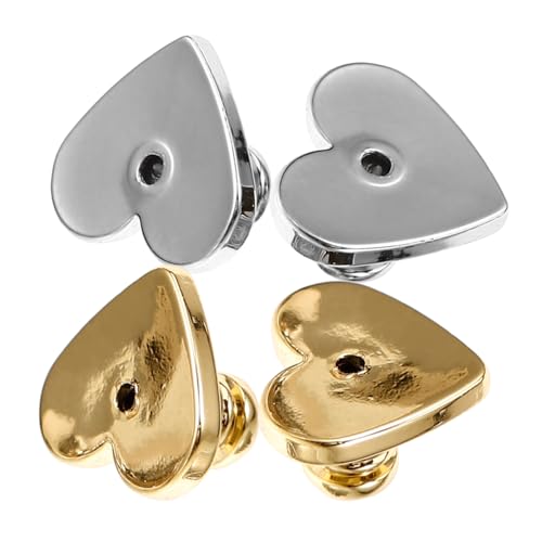 Operitacx 4 Stück Ohrstecker Verschlüsse Messing Sicheres Haltesystem für Kleine Ohrstecker Praktische DIY Zubehörteile und Platin für Schmuckherstellung und Ohrschmuck Reparatur von Operitacx
