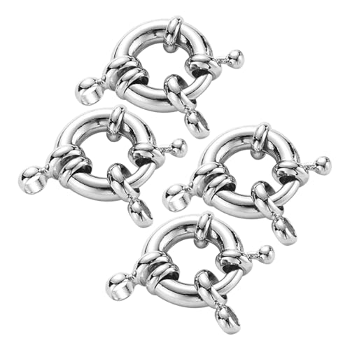 Operitacx 4 Stück Schmuckzubehör Federverschlüsse für Schmuck handgefertigte Armbänder Schnallen Federringverschluss handgefertigtes Bastelzubehör Ringschnalle Schließe Kupfer Silber Operitacx 4 Stück Schmuckzubehör Federverschlüsse für Schmuck handgefertigte Armbänder Schnallen Federringverschluss handgefertigtes Bastelzubehör Ringschnalle Schließe Kupfer Silber von Operitacx
