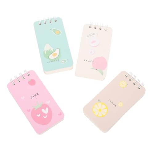 Operitacx 4 Stück Teiliges Frucht Notizblock Multifunktionale Pocket Writing Pads mit Blanko Seiten Accessoire für Zeichnungen und Notizen für Unterwegs von Operitacx