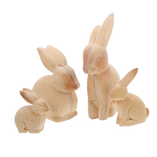 Operitacx 4 Stück Teiliges Holz Osterhasen Deko zum Selbstbemalen Naturbelassene Unvollendete Hasenfiguren DIY Holzskulpturen für Frühlings und Osterdekoration im Vintage Stil Operitacx 4 Stück Teiliges Holz Osterhasen Deko zum Selbstbemalen Naturbelassene Unvollendete Hasenfiguren DIY Holzskulpturen für Frühlings und Osterdekoration im Vintage Stil von Operitacx
