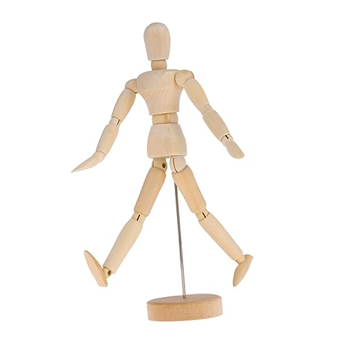Operitacx 4 Stück Teiliges Holz Puppen Skizzenmodell mit Beweglichen Gelenken für Künstler und Kunstliebhaber Holzfiguren Dekoration für Zuhause von Operitacx