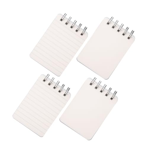 Operitacx 4 Stück Teiliges Mini Spiral Notizbuch Tragbare Kleine Spiral Notizblöcke Linierte und Leere Handliche Notizhefte für Schule Büro Studium und Alltag von Operitacx