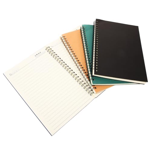 Operitacx 4 Stück Teiliges Notizbuch mit Spiralbindung Kraftpapier Cover Blätter pro Heft Leicht und Handlich für Büro Schule und Reisen Glattes Schreibempfinden Langlebig und Praktisch Operitacx 4 Stück Teiliges Notizbuch mit Spiralbindung Kraftpapier Cover Blätter pro Heft Leicht und Handlich für Büro Schule und Reisen Glattes Schreibempfinden Langlebig und Praktisch von Operitacx
